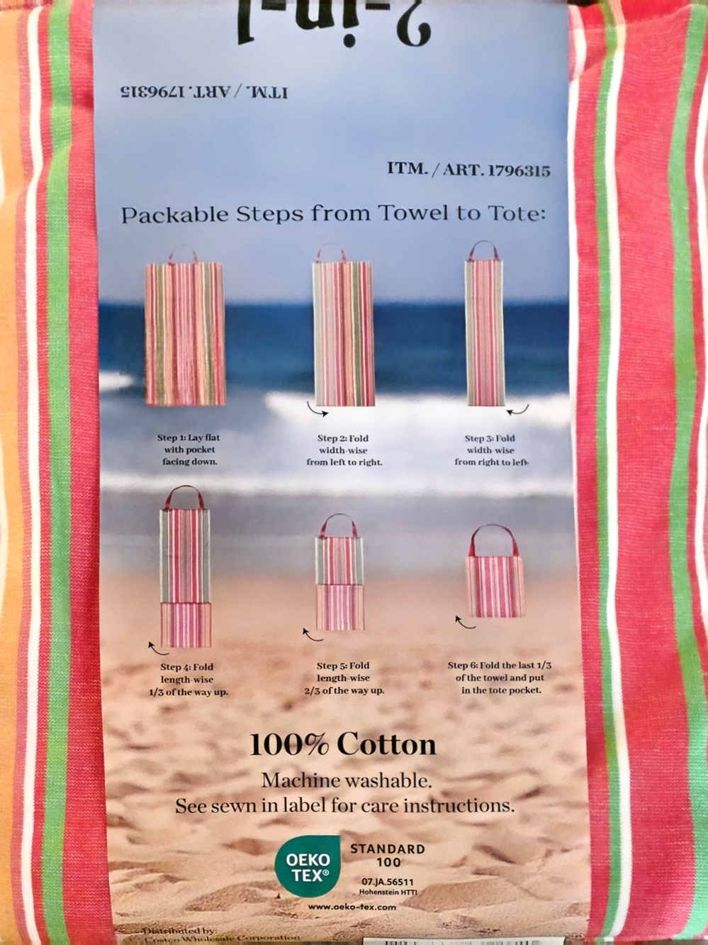 2-in-1 Beach Towel that converts into Tote